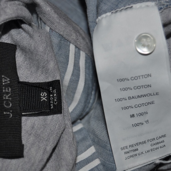 J.CREW Blue+Gray Striped Cinched Tank Top [D5] - Picture 5 of 8